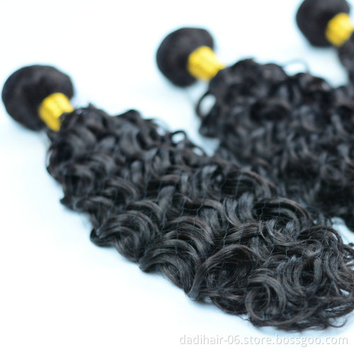 High Temperature Protein Fiber 100% Synthetic Hair Water Wave curly single bundle 100g